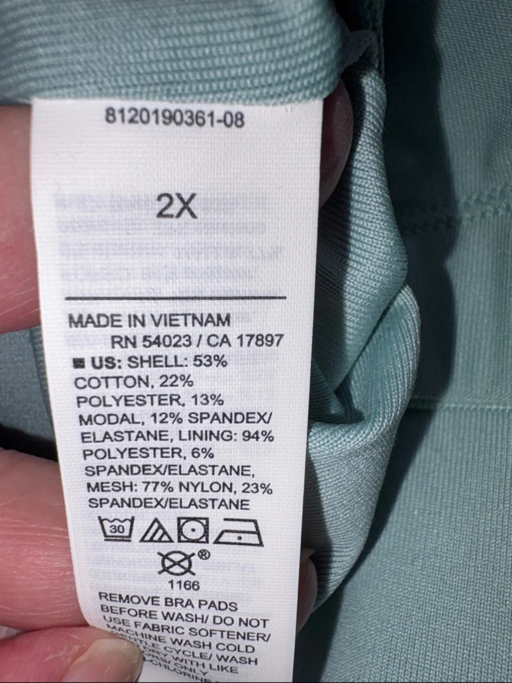 Old Navy Active Powersoft Mint Cropped Tank Top Size 2X NWT - Picture 8 of 12